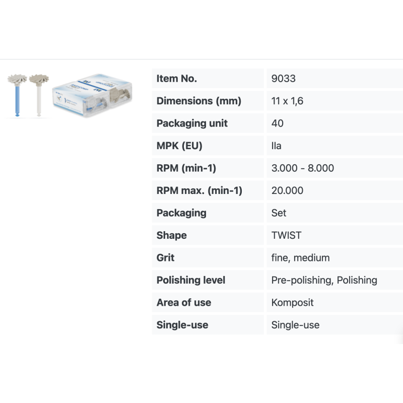 EASYCOMP SET POLISSOIRS EY-10 (40 pièces)