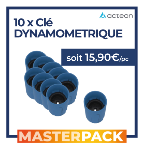 MASTERPACK - 10 Clé dynamométrique Bleue - ACTEON