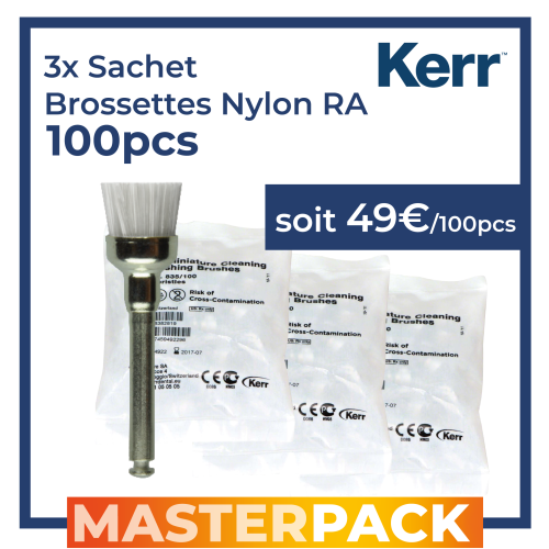 MASTERPACK - 3 sachets Brossettes Nylon RA - KERR