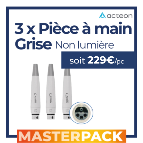 MASTERPACK - 3 Pièces à main Newtron grises - ACTEON